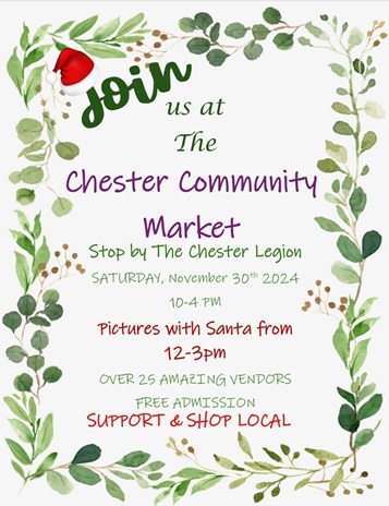 poster for Chester Community Market.