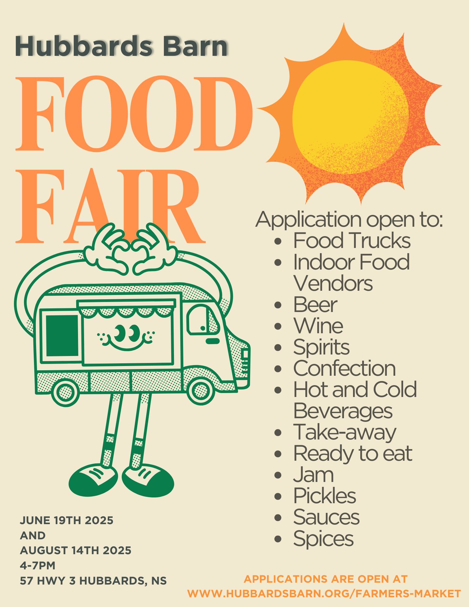 Poster for Hubbards Barn Food Fair