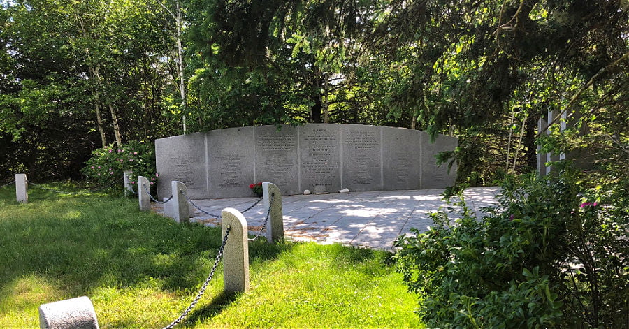 Photo of Swiss Air Memorial Site surrounded by trees