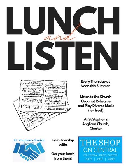 poster of lunch and listen