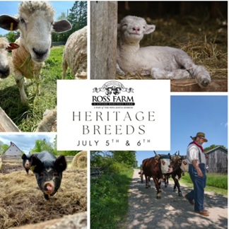 Photo of happy animals at Ross Farm Museum