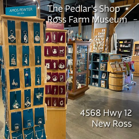 Photo of jewelry, soaps, and other local goods at Ross Farm Museum