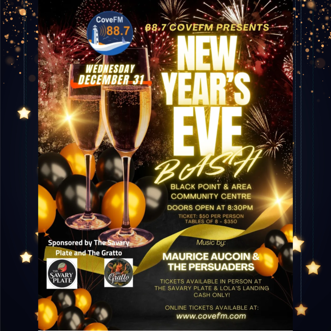 Poster for CoveFM's New Year's Eve Dance
