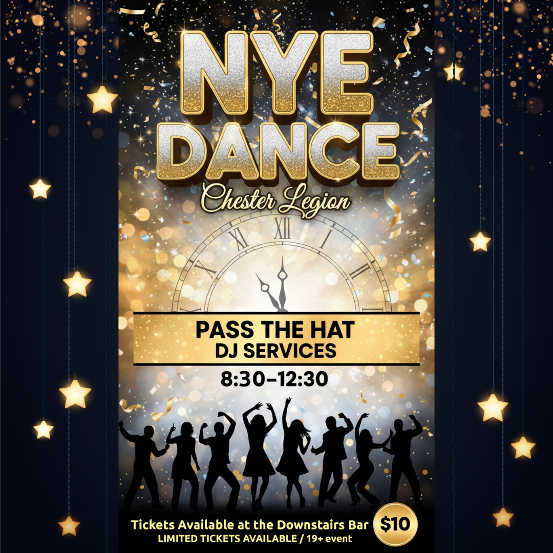 Poster for Chester Legion New Year's Eve Dance