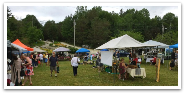 Farmer's market on the lawn