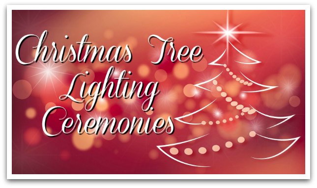 poster with "Christmas Tree Lighting Ceremonies"