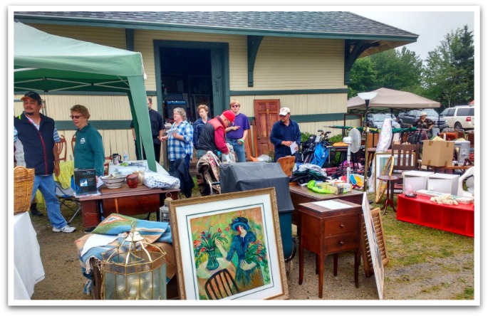 Flea market outside of the train station