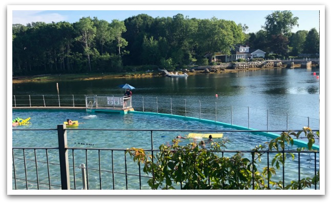 lido pool with ocean in the background