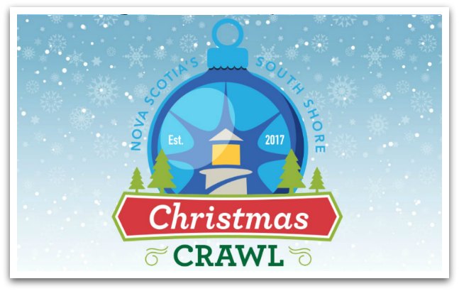 Poster with "Nova Scotia South Shore Christmas Crawl"