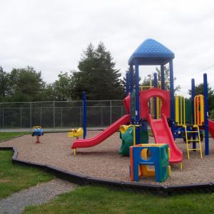 Photo of slides and play equipment on Croft Road Playground