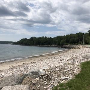 Image of Fox Point Beach on a cloudy day