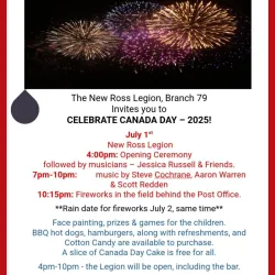 Canada Day Poster with fireworks